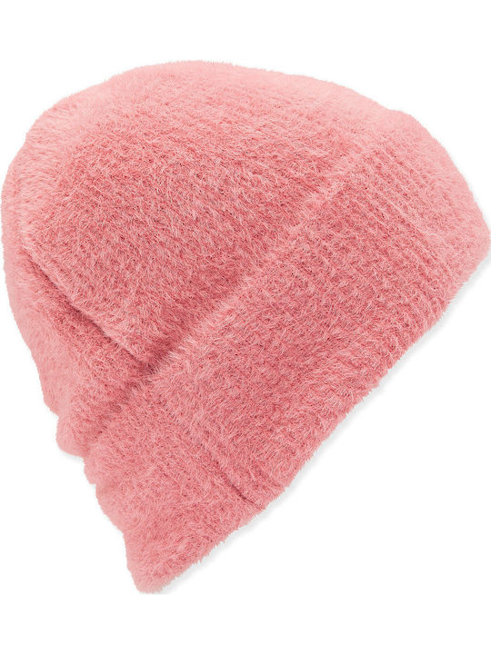Teddy Beanie Γυναικείος Σκούφος Πλεκτός σε Ροζ χρώμα