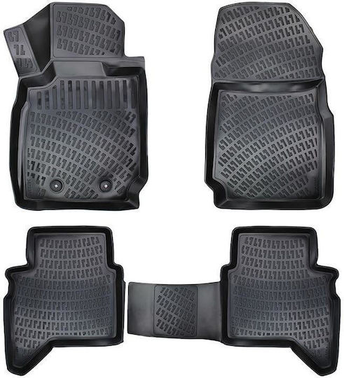 Umbrella Set Covorașe Față și Spate 4buc din Furtun pentru Ford Vânător 2011-2015 Negre
