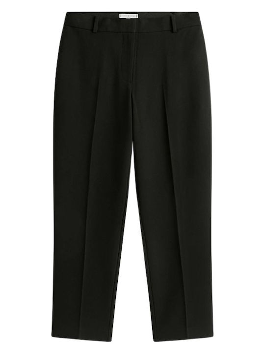 Damen Stoff Hose in Schlanker Passform Black