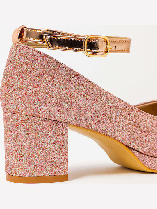 Kids Pumps & Ballerinas with Adjustable Metal Clasp Pink