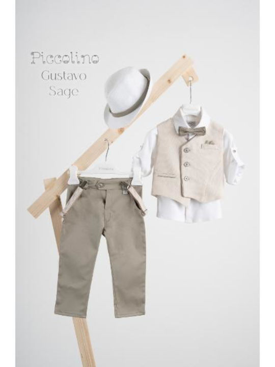 Piccolino Gustavo Costum De Botez Verde Piccolino Gustavo Costum De Botez Verde