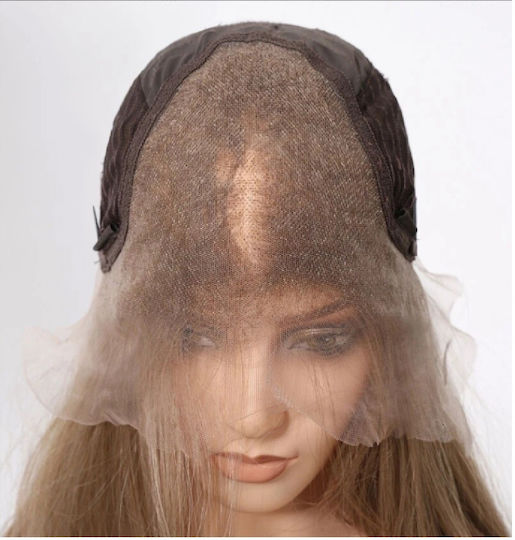 Wig with Synthetic Hair in Light Chestnut Color 45cm