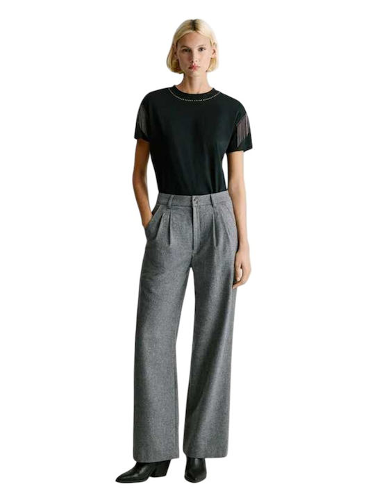 Damen Stoff Hose Gray