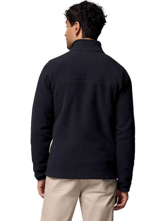 Full Men's Fleece Cardigan Black