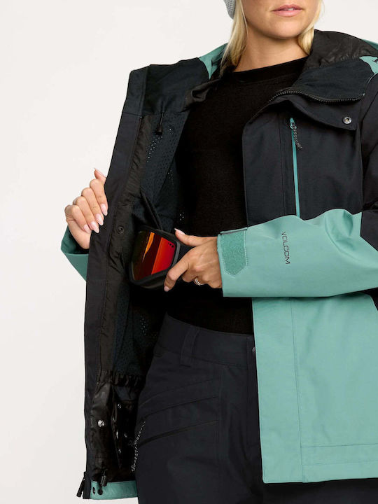 Volcom Insulated H0452603-ATB Γυναικείο Μπουφάν Gore-Tex για Σκι & Snowboard Μπλε