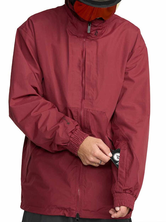 Volcom Longo G0652603-BTR Ανδρικό Μπουφάν Gore-Tex για Σκι & Snowboard Κόκκινο