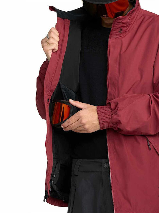 Volcom Longo G0652603-BTR Ανδρικό Μπουφάν Gore-Tex για Σκι & Snowboard Κόκκινο