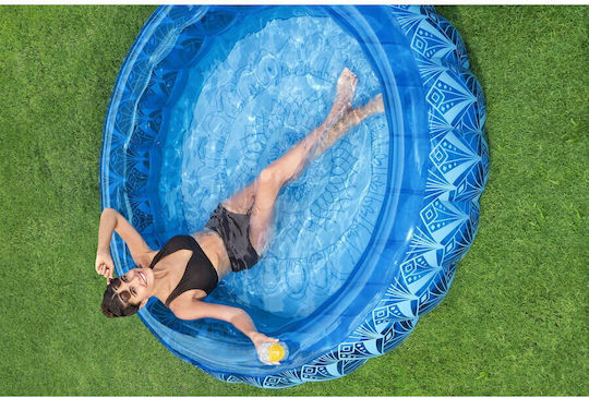 Bestway Παιδική Στρογγυλή Πισίνα PVC 401lt Φουσκωτή 168x53εκ. Μπλε