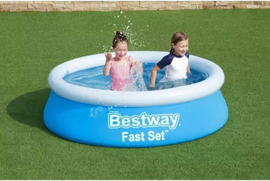 Bestway Children's Round PVC Swimming Pool 940lt Inflatable 183x51cm Light Blue