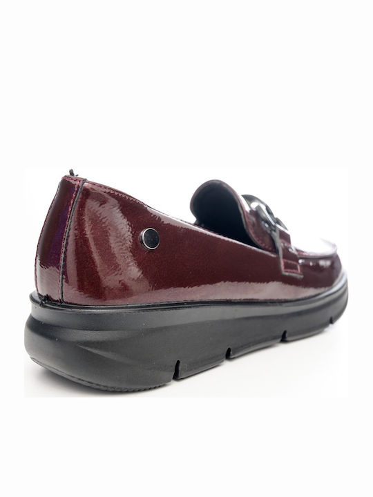 Λουστρίνι Γυναικεία Loafers σε Μπορντό Χρώμα