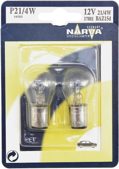 Narva Lampen Auto P21/4W 12V 4W 2Stück