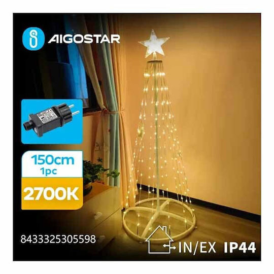 Beleuchtet Weihnachtsdekoration Baum Kegel 150cm Für den Außenbereich Elektrisch