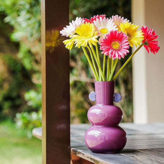 Koart Dekorative Vase Glas Linea Lila Y26cm