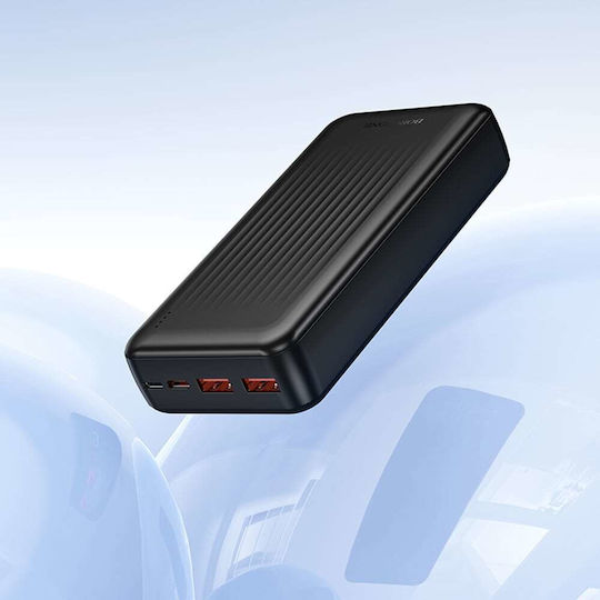 Borofone BJ80A Power Bank 20000mAh 22.5W με 2 Θύρες USB-A και Θύρα USB-C Power Delivery / Quick Charge 3.0 Μαύρο