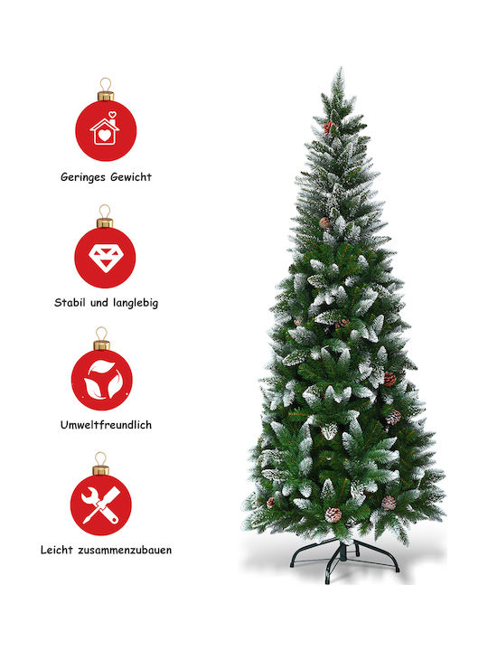 Christmas Tree Slim Snowy 180cm with 630 Branches