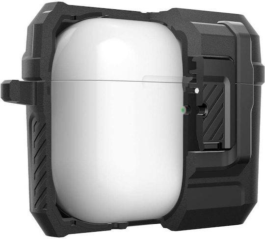 Spigen Lock Fit Case Silicone / Plastic with Hook in Black color for Apple AirPods Pro 3