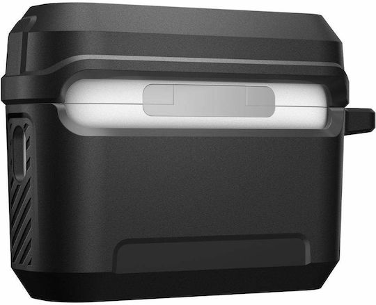 Spigen Lock Fit Case Silicone / Plastic with Hook in Black color for Apple AirPods Pro 3