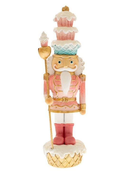 Iliadis Cupcakes Weihnachts-Nussknacker Rosa aus Polyresin Höhe 23.5cm.