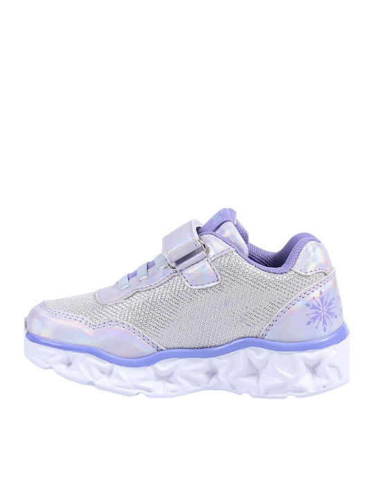 Kinder Sneakers mit Klettverschluss & Lichtern Lila