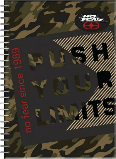No Fear Spirale Schulheft Geregelt A4 70 Papiereinlagen 2 Schulfachhefte 347-72440 Verschiedene Designs