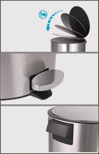Inter Ceramic Μεταλλικό Καλαθάκι Μπάνιου 20lt