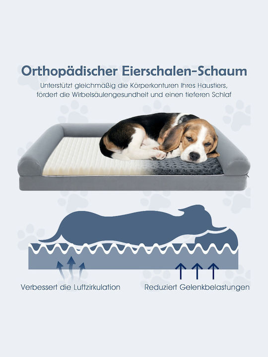 Costway Sofa Hundebett Orthopädischer Gray 113cm.