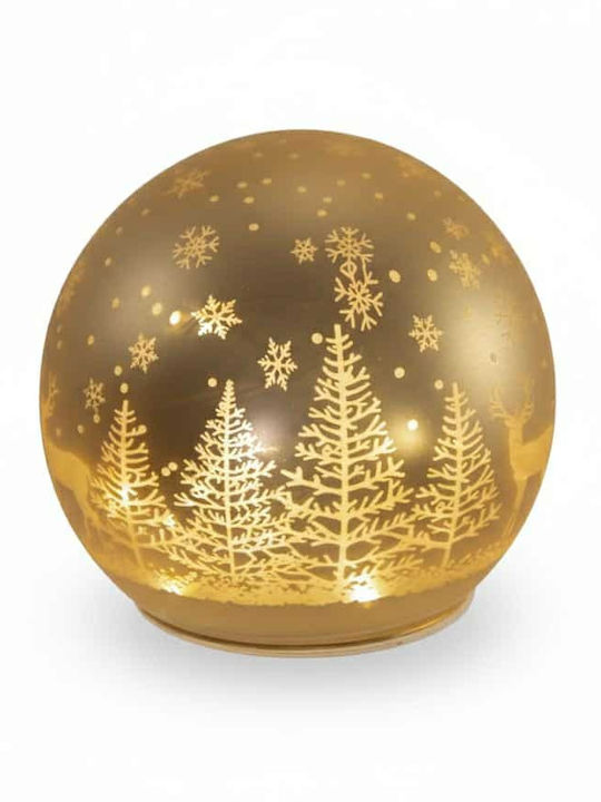 Christmas Snowball Illuminated with Balls 11.5x11.5x12cm