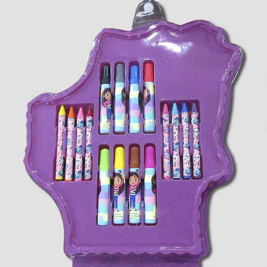 Gabby's Dollhouse 34-Piece Coloring and Painting Set