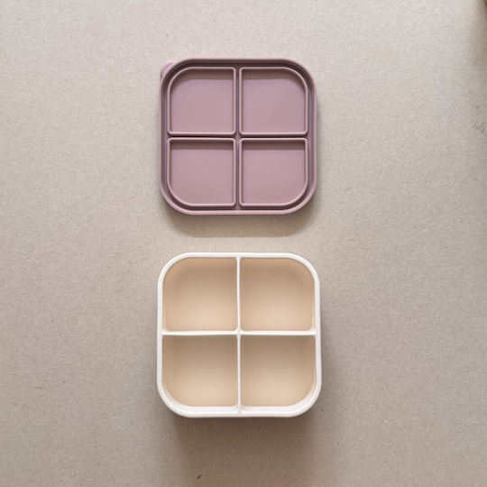 Τάπερ Φαγητού Άσπρο Λιλά Snackbox White Lilac