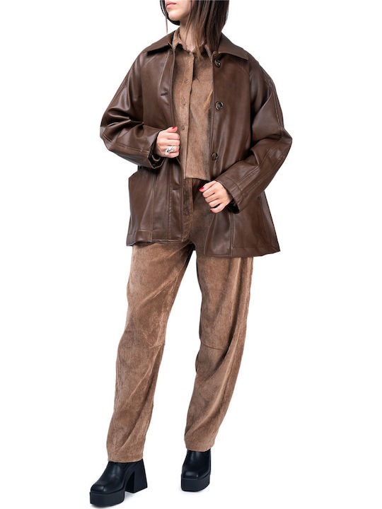 Дълъг ръкав Женска Риза Camel, Brown