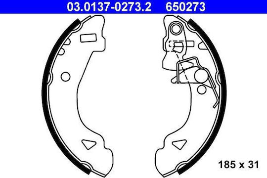 Set Brake Shoes Fiat Panda 141a Ate 03013702732