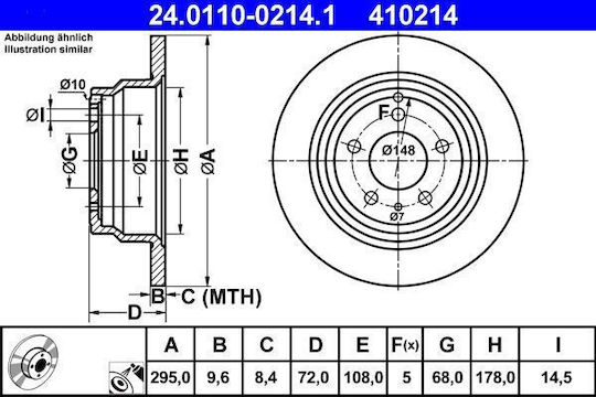 Disc de frână Volvo 850 Ls Ate 24011002141