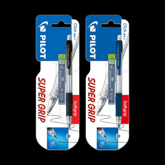Pilot Grip Μηχανικό Μολύβι Μεταλλικό 0.7mm με Γόμα 1τμχ