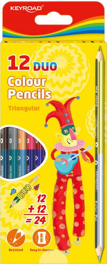 Keyroad Triangular Creioans Two Sides Keyroad 12 Colours