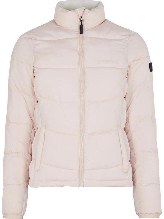 Women's Short Puffer Jacket for Winter Orange