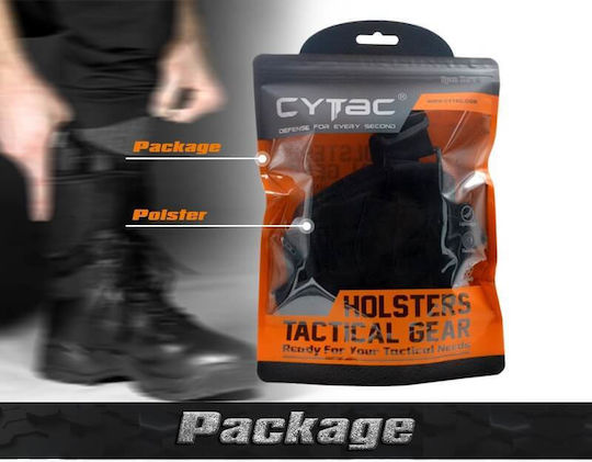 Cytac Θήκη Μηρού για Πιστόλι Μαύρη
