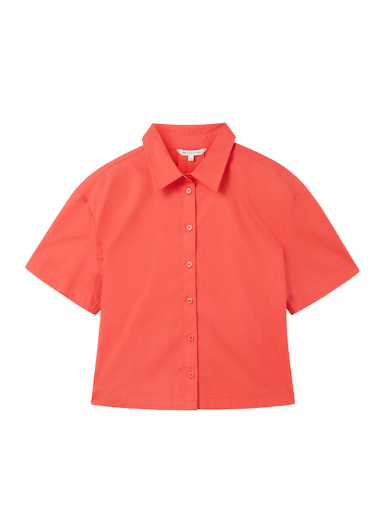 Kurzärmelig Damen Hemd Coral