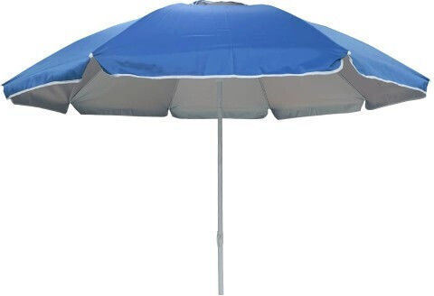 Solart Folding Beach Umbrella Diameter 1.8m with UV Protection and Air Duct Blue