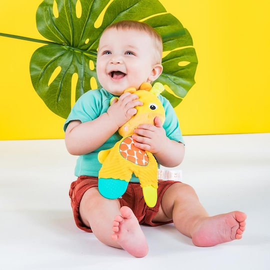 Jucărie de dentiție din pluș Bright Starts pentru bebeluși - Girafă