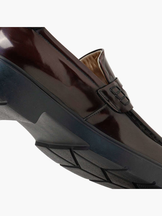Δερμάτινα Ανδρικά Loafers σε Μπορντό Χρώμα
