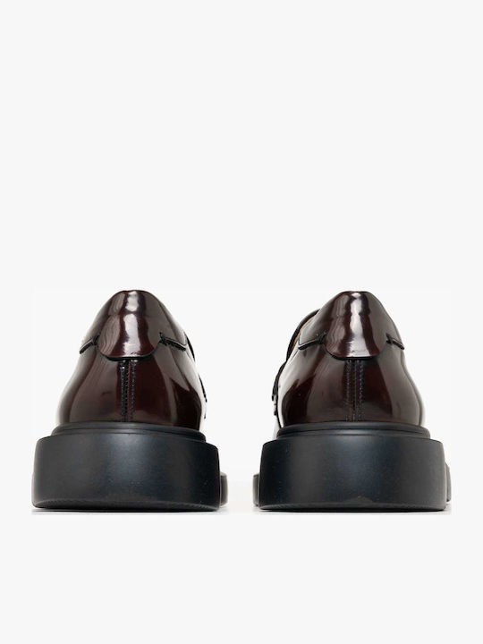 Δερμάτινα Ανδρικά Loafers σε Μπορντό Χρώμα