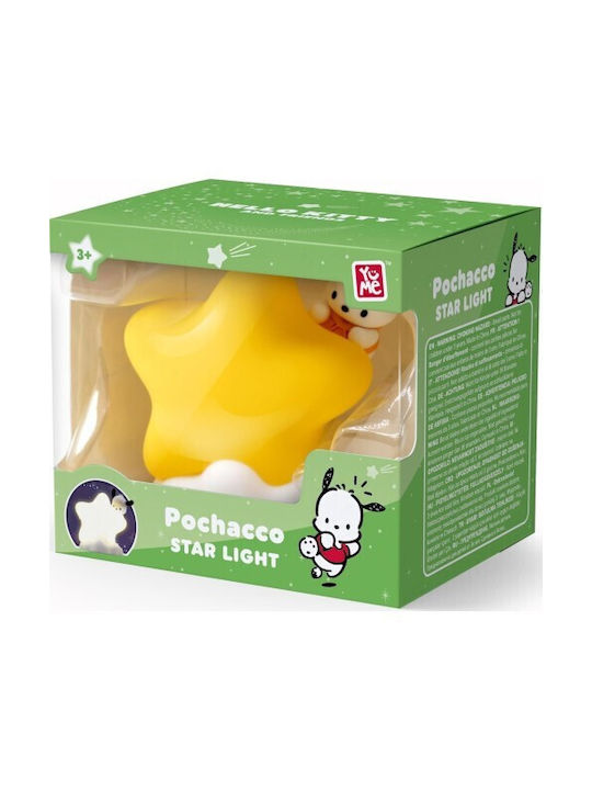 YuMe Toys Kinder Dekorative Lampe Hello Kitty & Friends - Pochacco Gelb 5x5x9εκ.