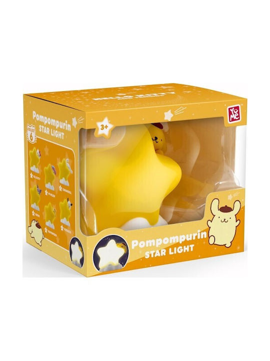 YuMe Toys Kinder Dekorative Lampe Pompompurin Gelb 5x5x9εκ.