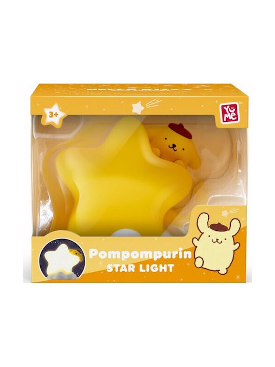 YuMe Toys Kinder Dekorative Lampe Pompompurin Gelb 5x5x9εκ.