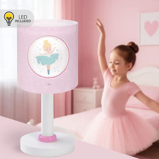 Ango Led Kids Desk Lamp Dance Pink 30x15x30cm Pink Dress