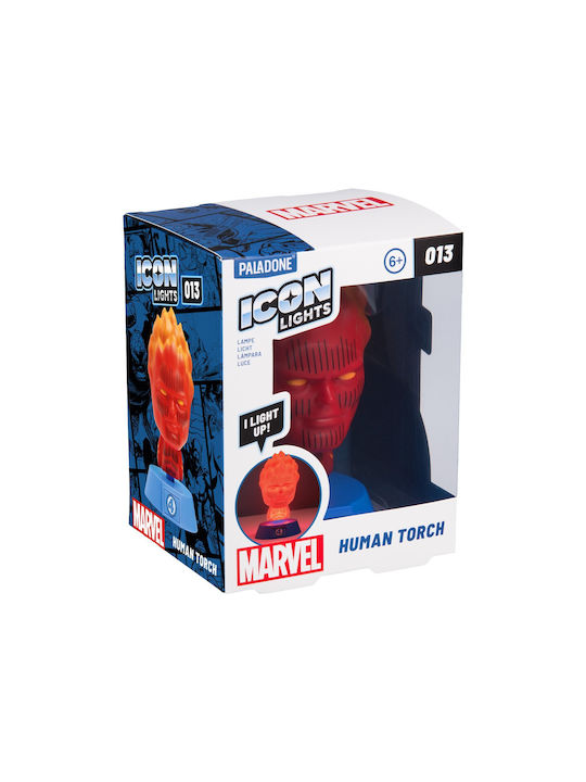 Paladone Icons Marvel Fantastic 4 Human Torch Light Pp14788mu