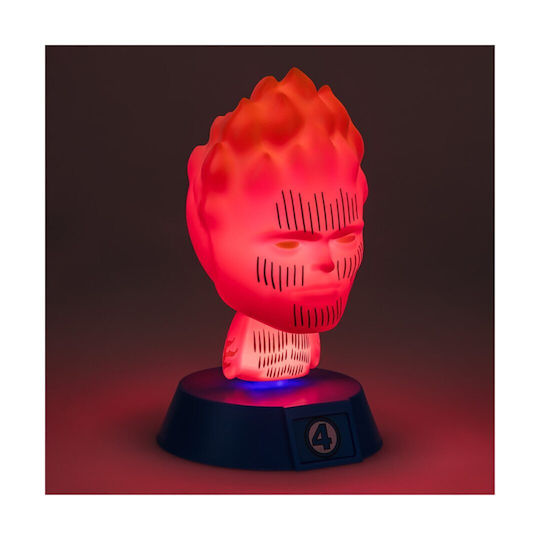 Paladone Icons Marvel Fantastic 4 Human Torch Table Lamp Pp14788mu
