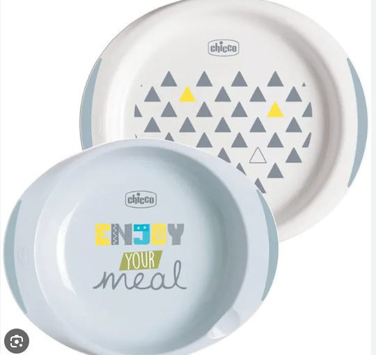 Chicco Παιδικό Πιάτο Φαγητού Take Eat Easy 2τμχ
