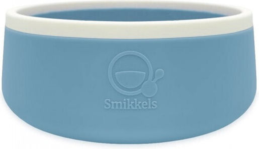 Smikkels Παιδικό Μπωλ Φαγητού από Σιλικόνη Μπλε