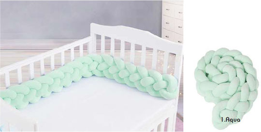 Palamaiki Crib Bumpers Braided Inside Aqua 20x220cm